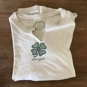 Life is Good Shamrock Tee